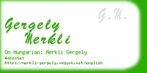 gergely merkli business card